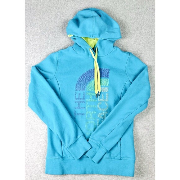 The North Face Sweater Womens XS Blue Trivert Logo Hoody Hoodie TNF Urban Active - Picture 1 of 13